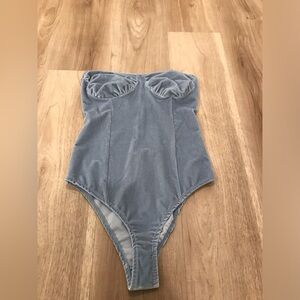 Reformation Fabien Velvet Bodysuit